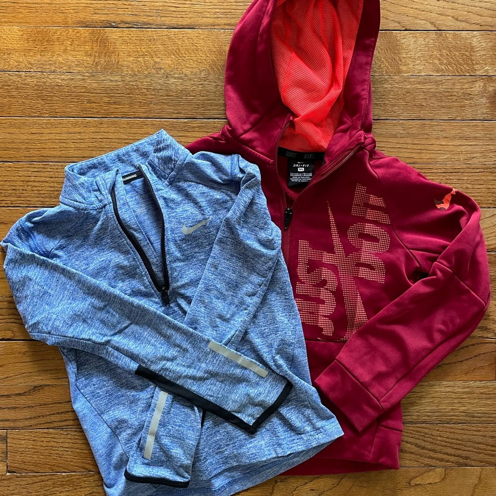 Lot Of 2 boys Nike Dri Fit sweatshirts size 7